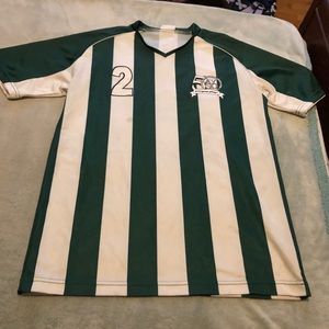 White and green soccer shirt
